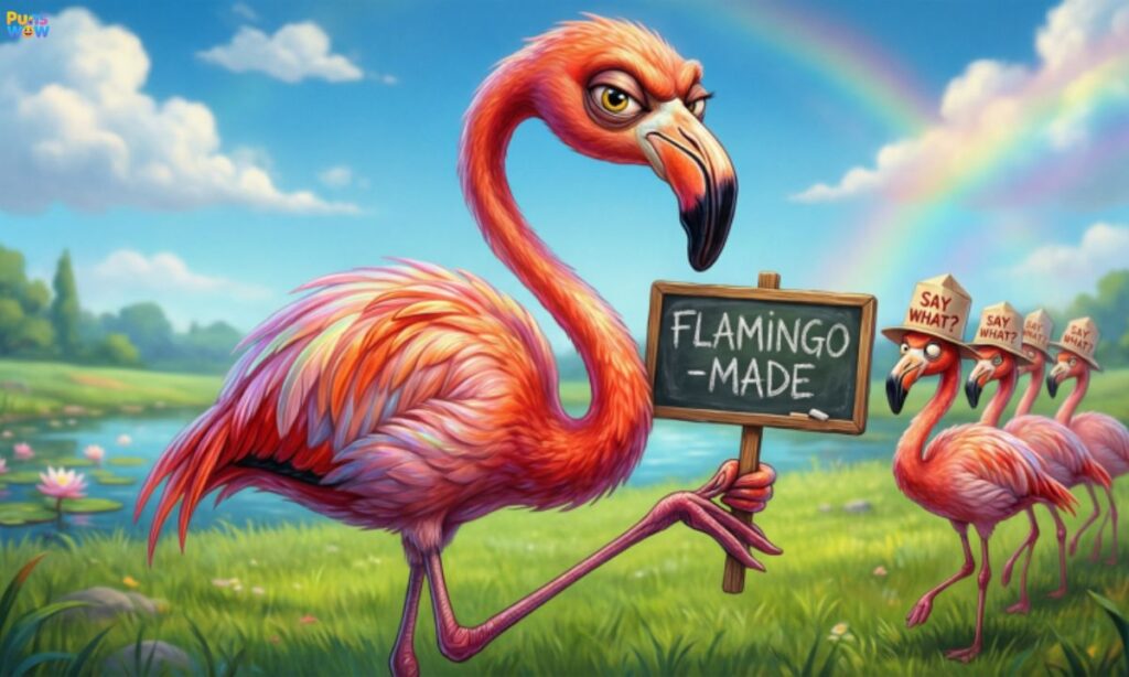 Clever Flamingo Wordplay