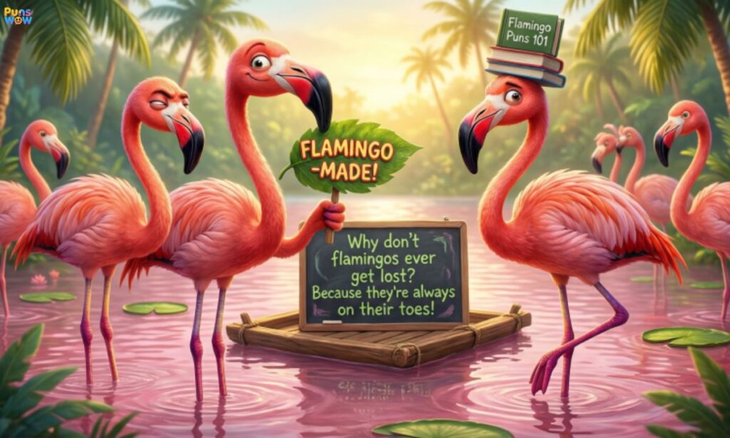 Flamingo Puns for Kids