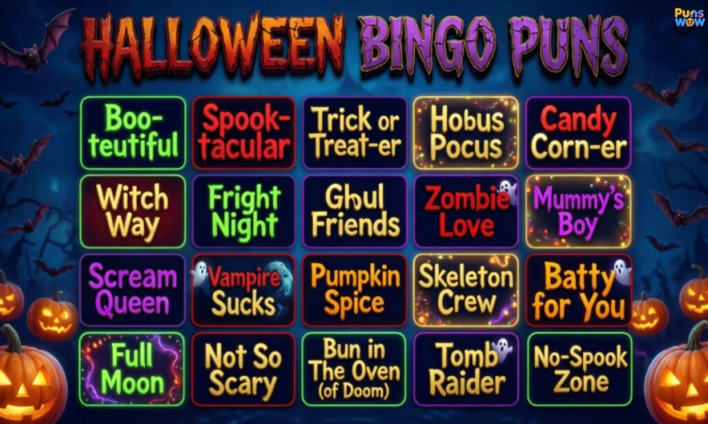 Halloween Bingo Puns