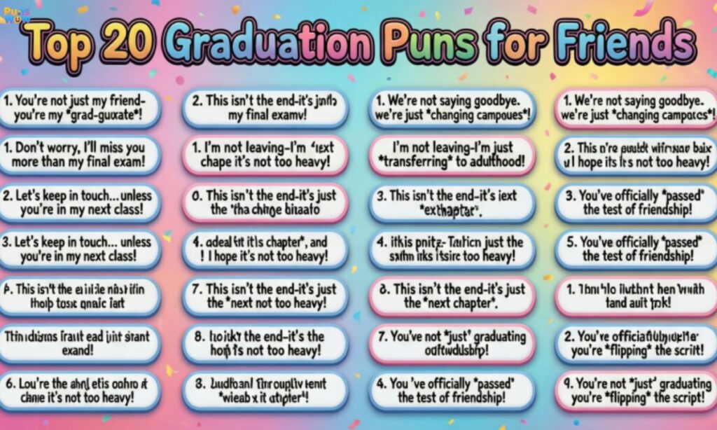Top 20 Graduation Puns for Friends