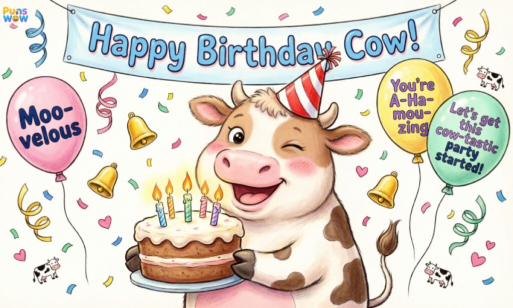 Cow Puns Birthday