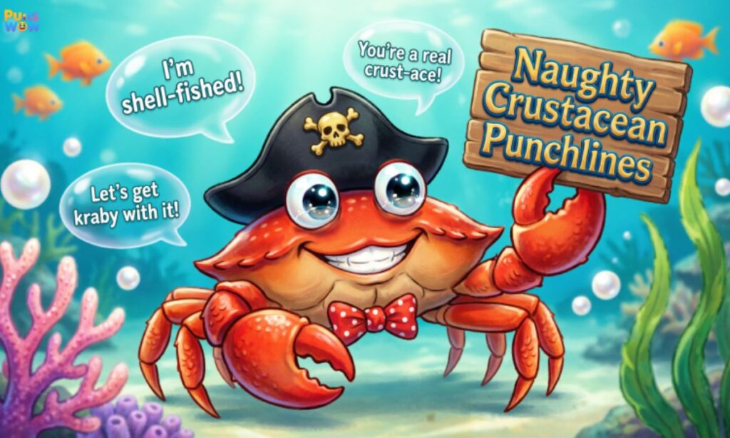 Naughty crustacean punchlines