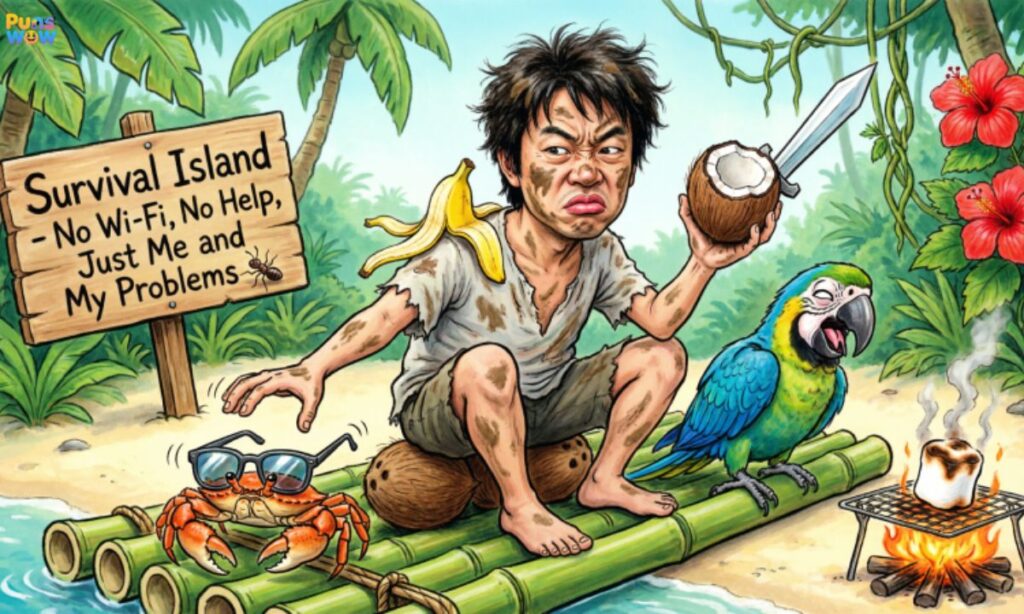 Survival Humor on Island