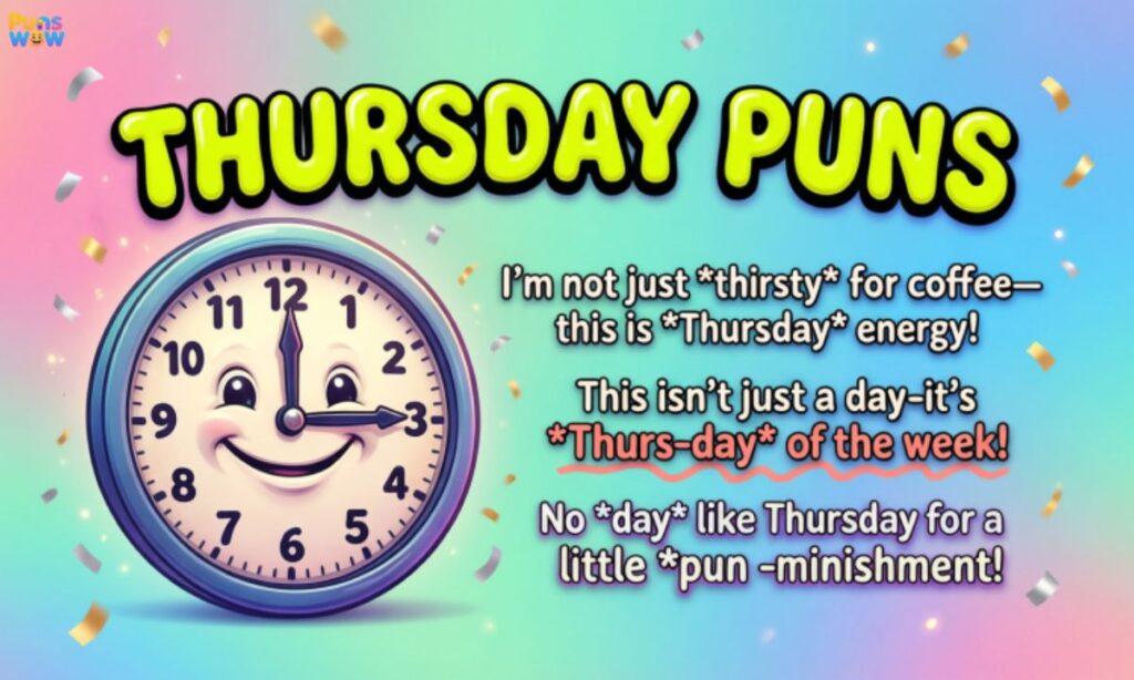 Thursday Puns for Social Media