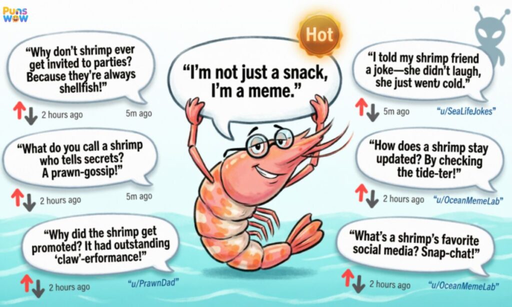 Viral shrimp jokes from Reddit threads