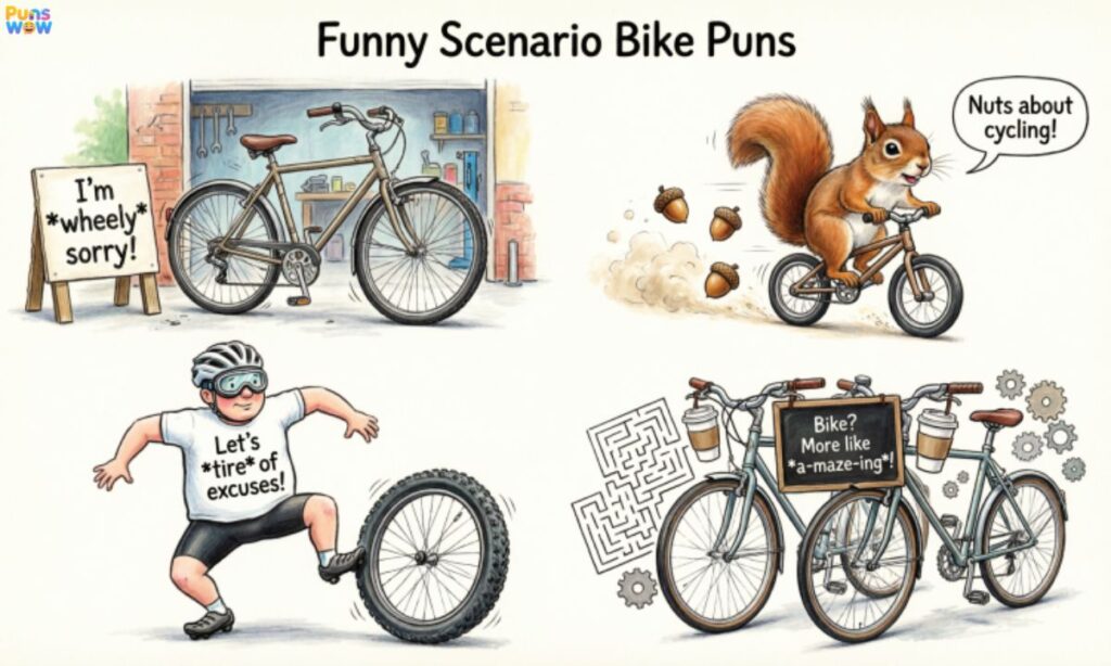 Funny Scenario Bike Puns