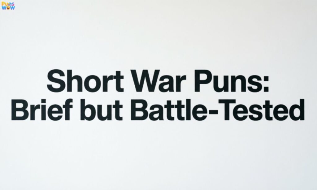 Short War Puns Brief but Battle-Tested