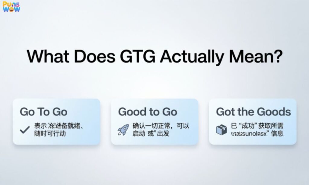 What Does GTG Actually Mean