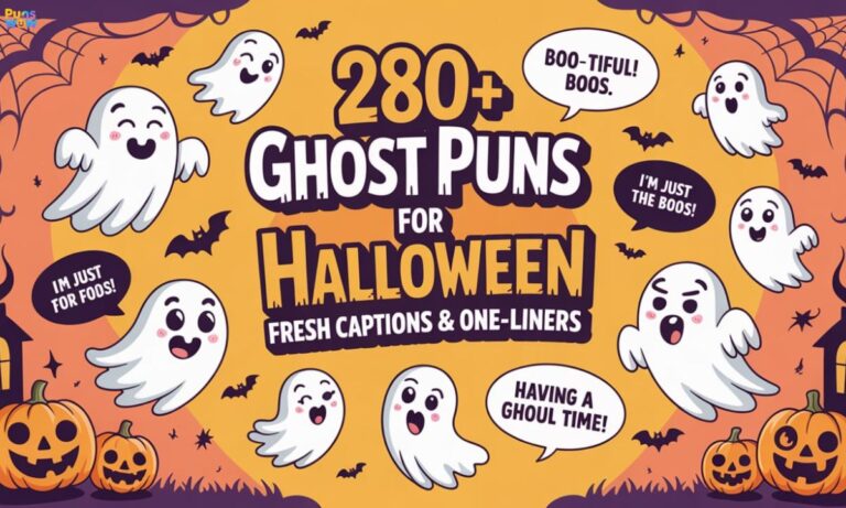 280+ Ghost Puns for Halloween Fresh Captions & One-Liners