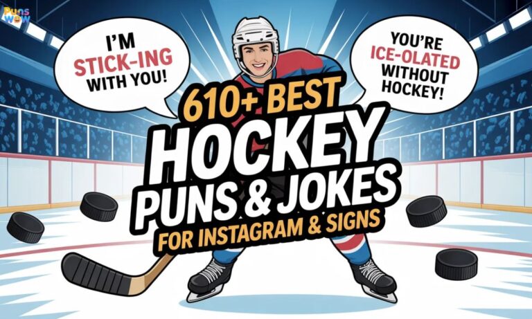 610+ Best Hockey Puns & Jokes for Instagram & Signs