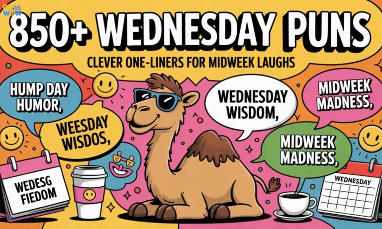 850+ Wednesday Puns Clever One-Liners for Midweek Laughs