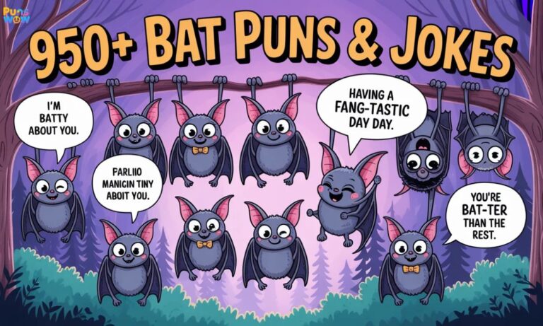 950+ Bat Puns Vampire, Short, Cute One-Liners Captions & Jokes For Adults