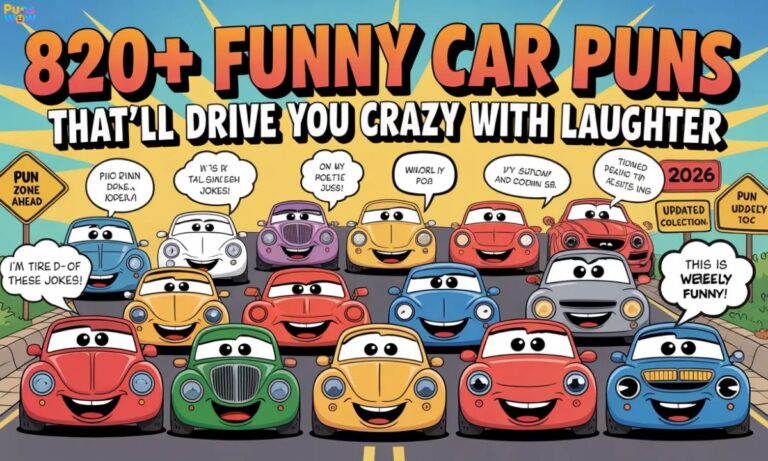 820+ Funny Car Puns That’ll Drive You Crazy With Laughter 2026 updated